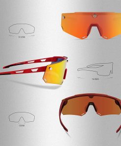 Orange Magnetic Frameless Lens Polarized Cycling Glasses