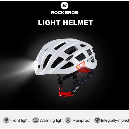 Rockbros Ultralight Intergrally Moulded LED MTB Cycling Helmet with Lights RockBros